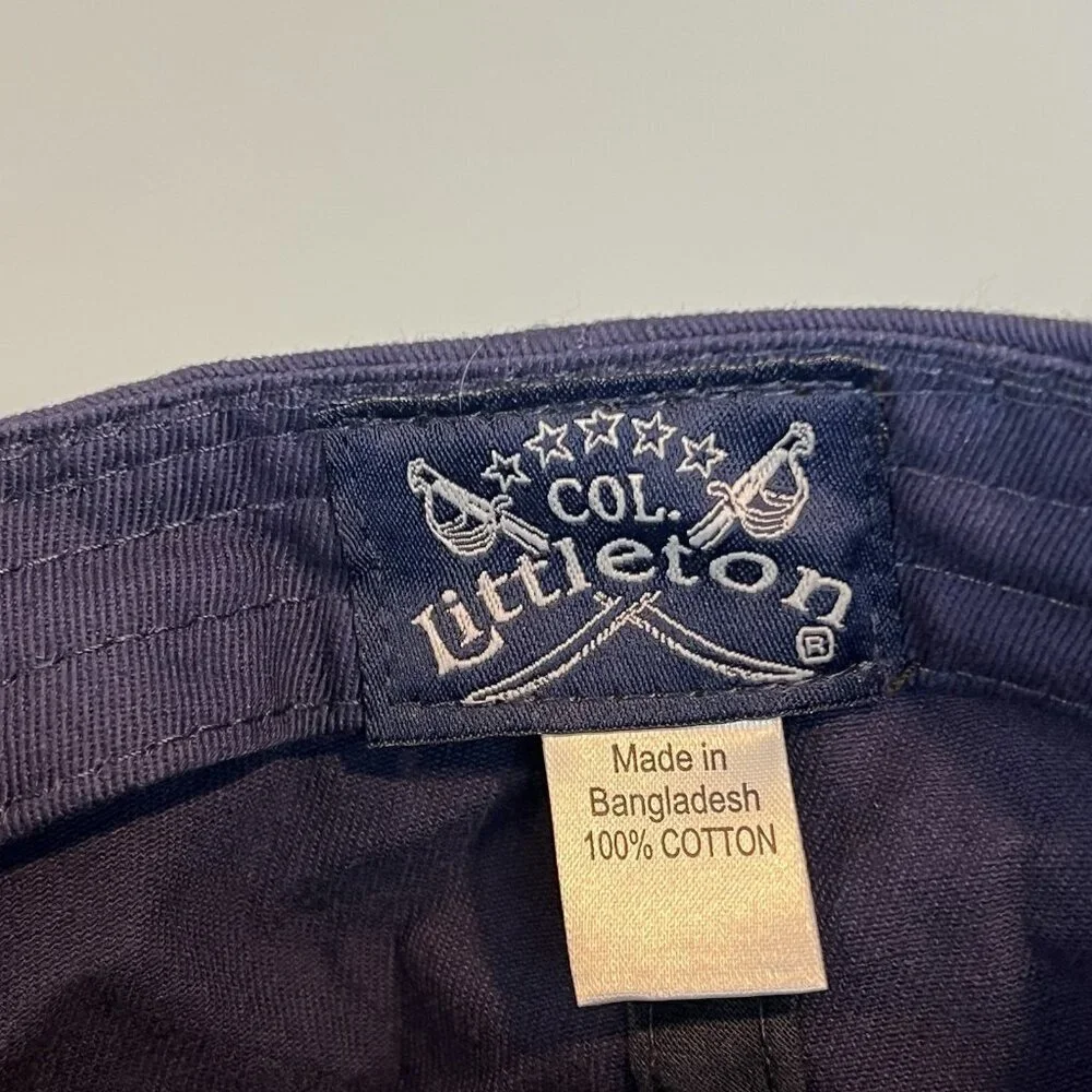 Col Littleton U.S.A. Adjustable Strap Blue Hat Great American Leather Company